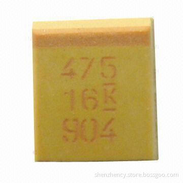 Tantalum Capacitor, 2,000 Hours Lifespan Test and 4 to 50V Voltage